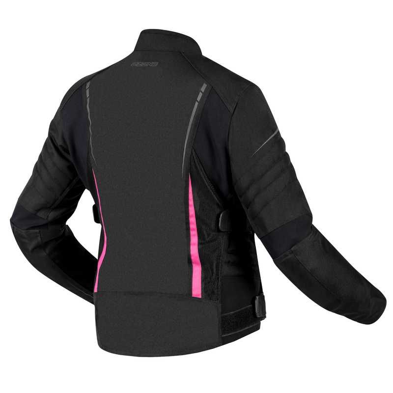 Damska Kurtka Motocyklowa Tekstylna Ozone Flow Lady Black/Pink