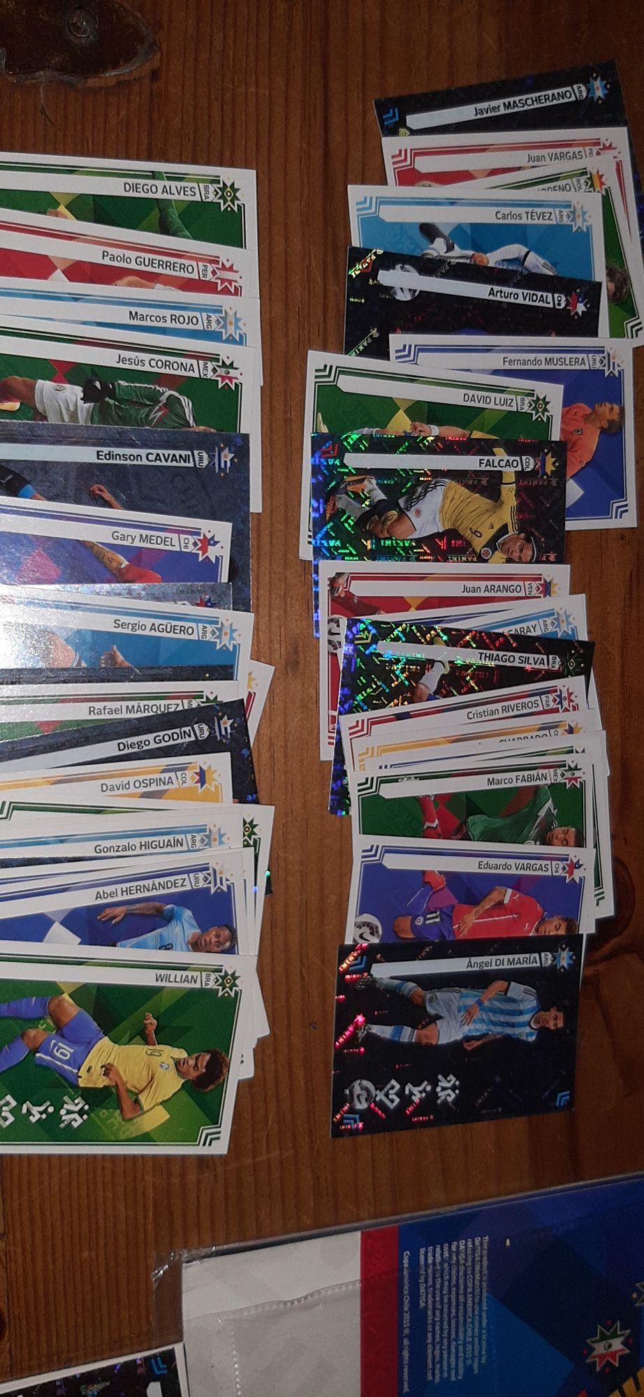 Caderneta cromos por colar completa copa América Chile 2015