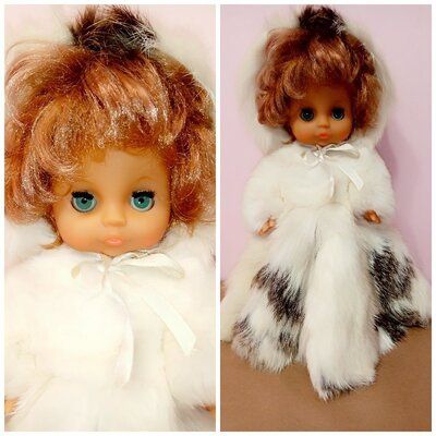 Бигги прямоножка шубка из кролика кукла редкость лялька ГДР