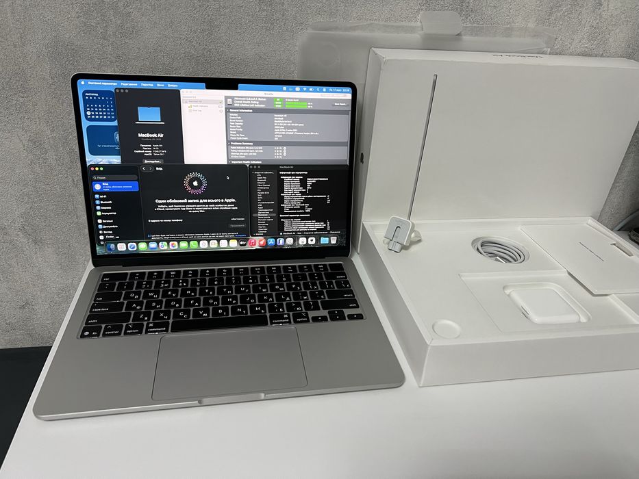 MacBook Air M4 16/256. Silver. Состояние нового. 21 цикл.