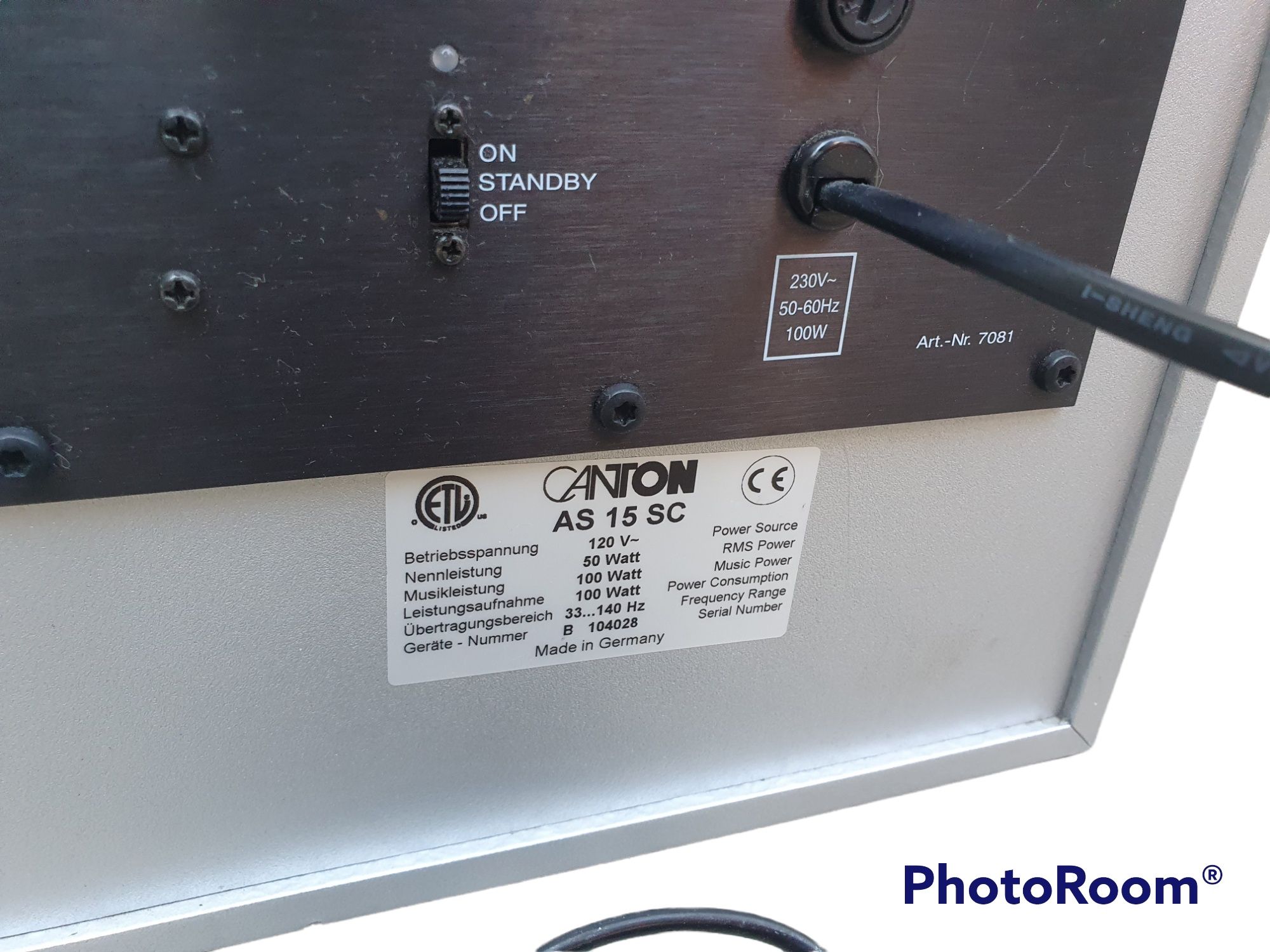 Canton AS 15 sc Subwoofer aktywny auto 100W 32-140hz Dobór Audio