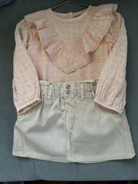 Сорочка блузка та спідниця(комплект)для дівчинки