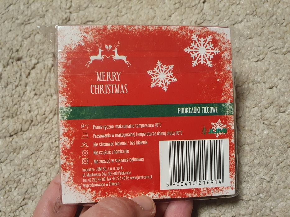 Zestaw 6 podkładek filcowych świątecznych
