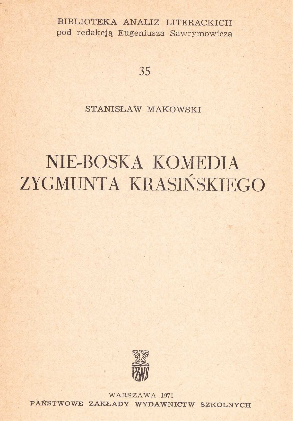 Stanisław Makowski - Nie-Boska komedia Z.Krasińskiego (wyd.I - 1971 !)