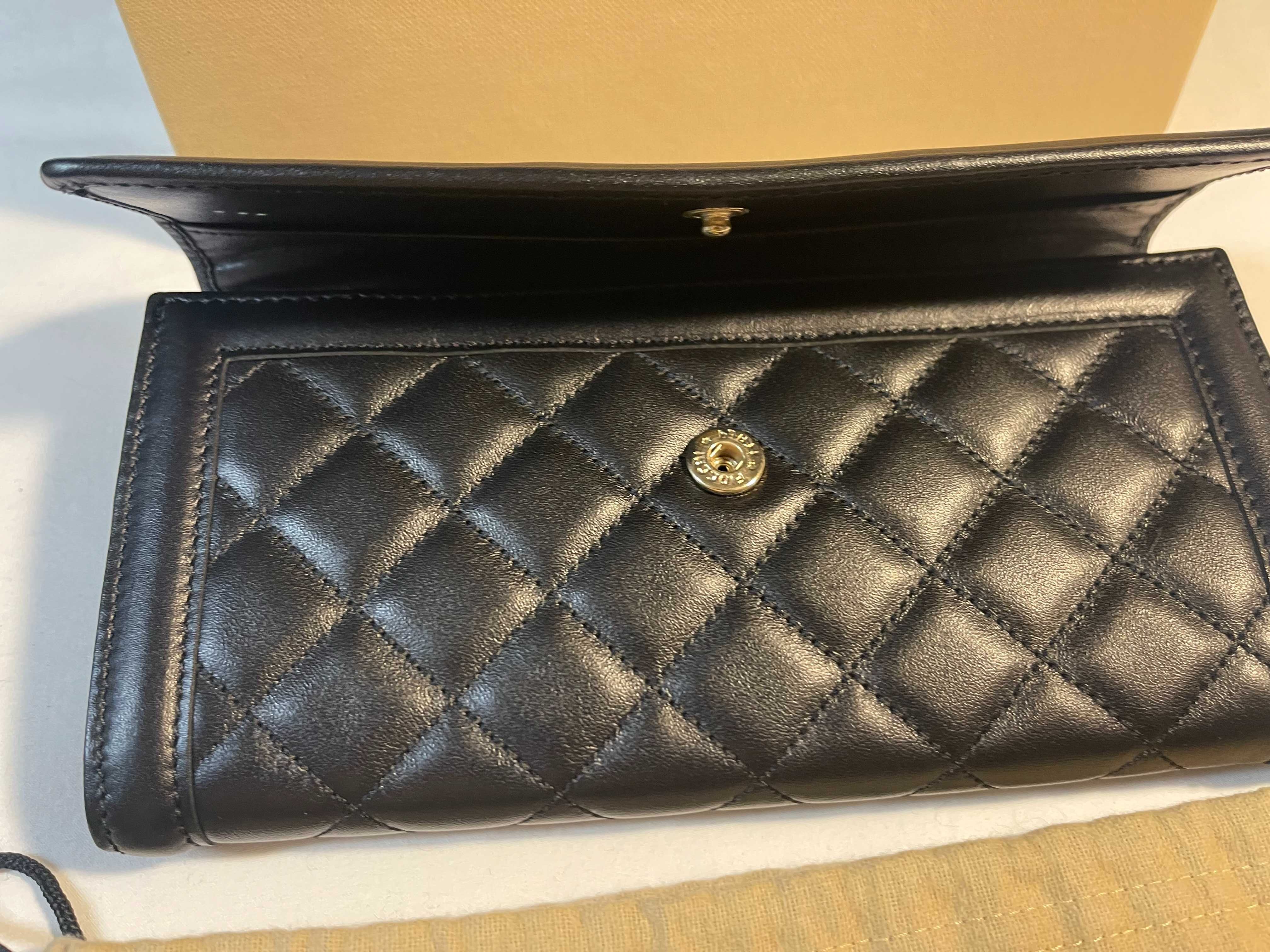 Burberry | Carteira em pele verdadeira | cor preta | Nova