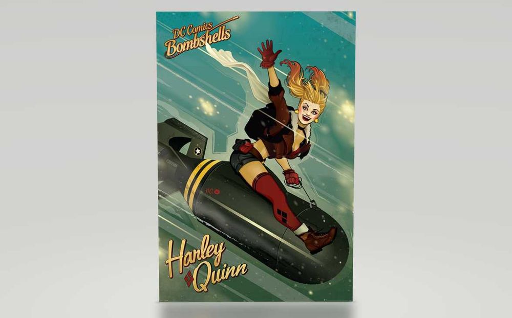 Dc Comics Bombshells Harley Quinn Plakat komiksowy vintage 61x91,5 cm