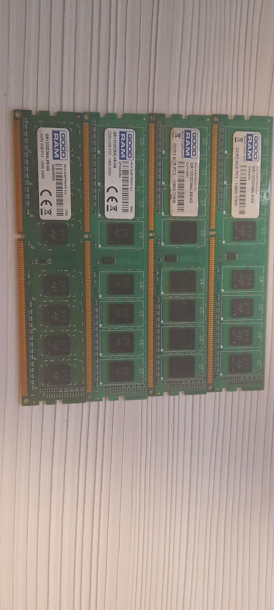 память 16гб DDR3 1333 mhz Good ram комплект 4 шт по 4гб