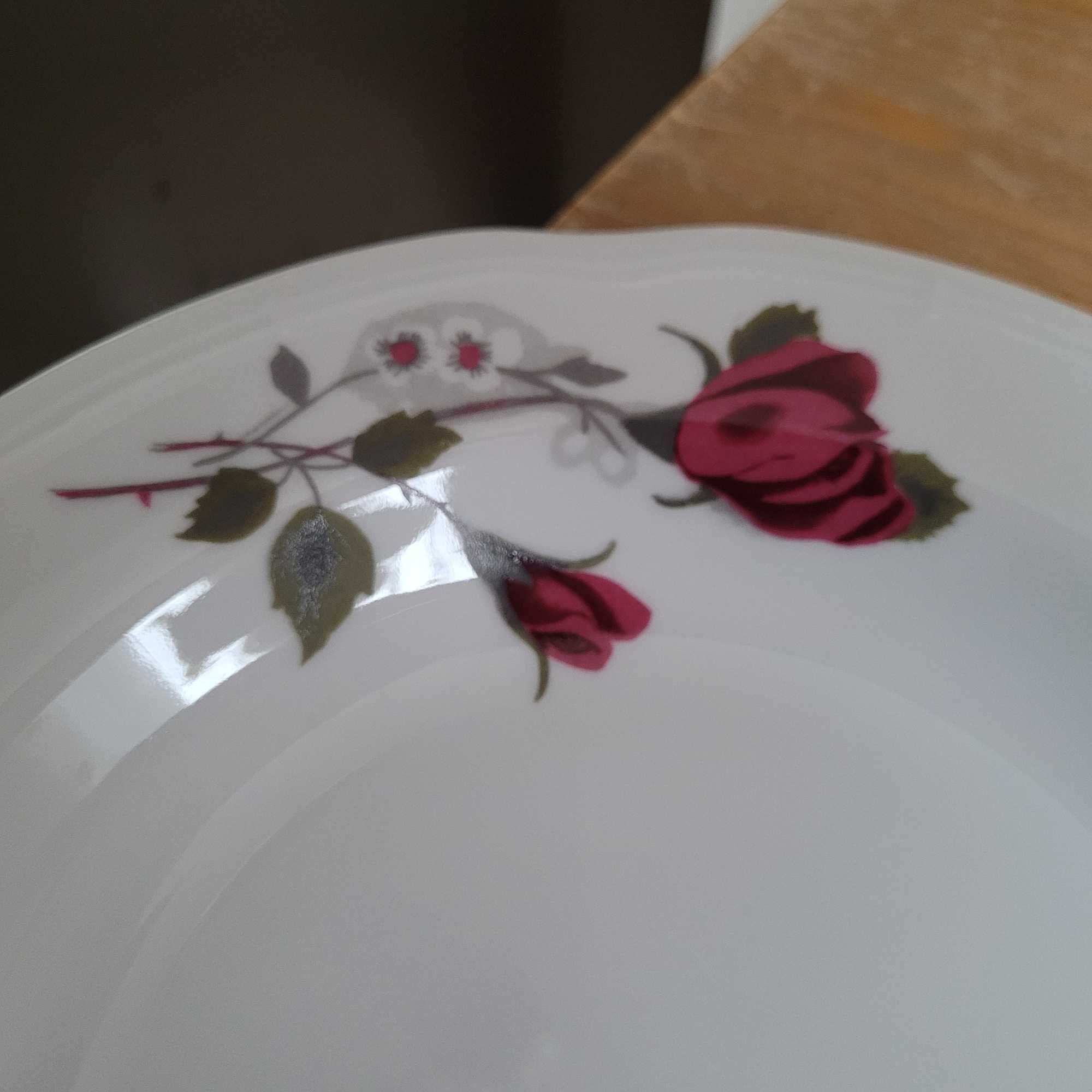 Talerze porcelanowe Włocławek róża