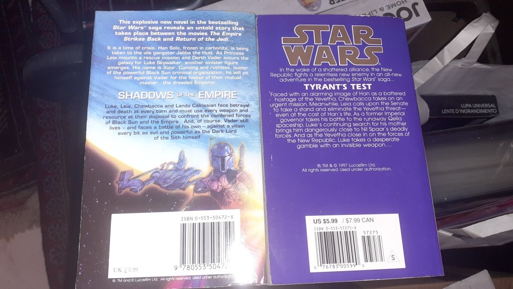 Star Wars shadows empire - tyrants test dois livros