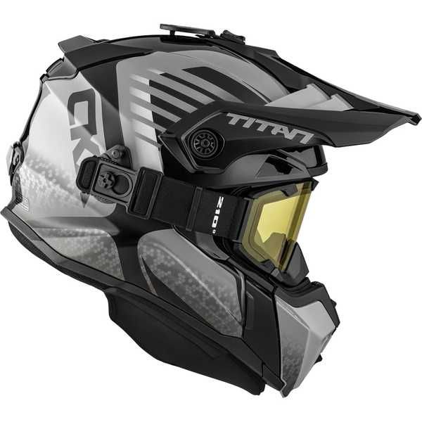Kask atv skuter śnieżny CKX TITAN Black/Gray połysk