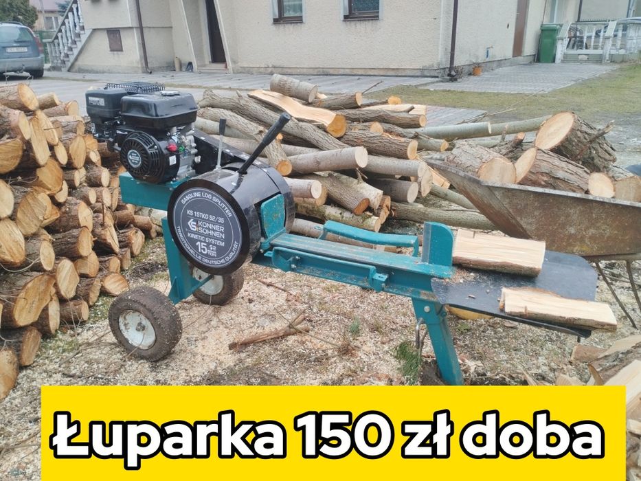 Łuparka Łupiarka kinetyczna Piła wahadłowa do drewna Wynajem !!!