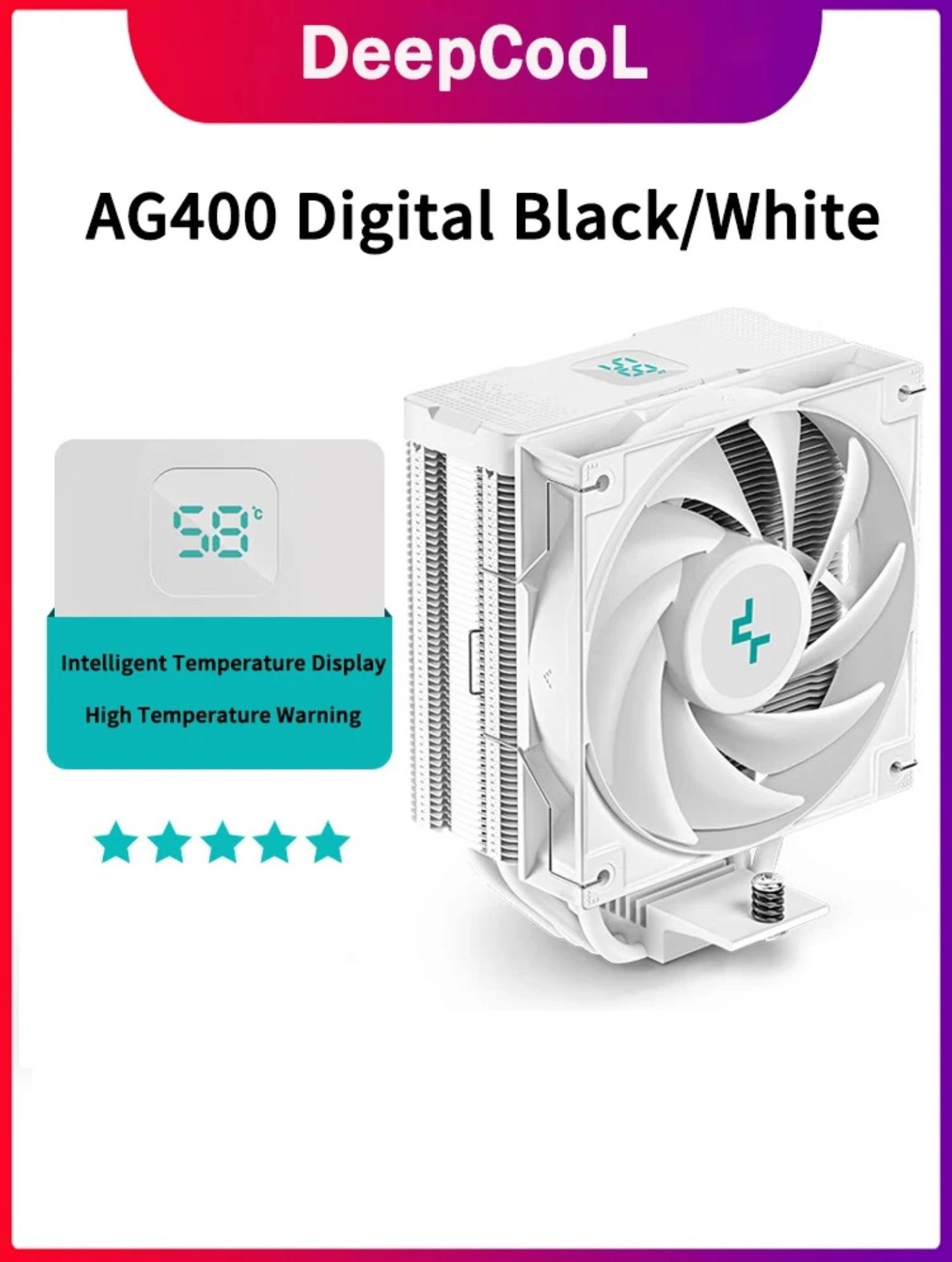 Кулер ПК Deepcool AG400 Digital WH