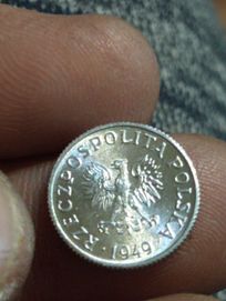 Moneta 1 grisz 1949 r bzm