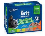 2x BRIT Premium Cat Sterilised Plate - mokra karma dla kota - 12x100 g