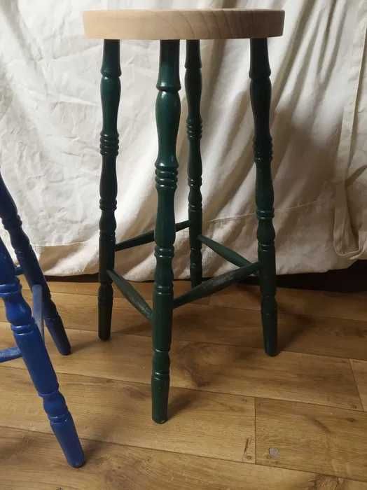 2 stołki barowe drewniane hokery