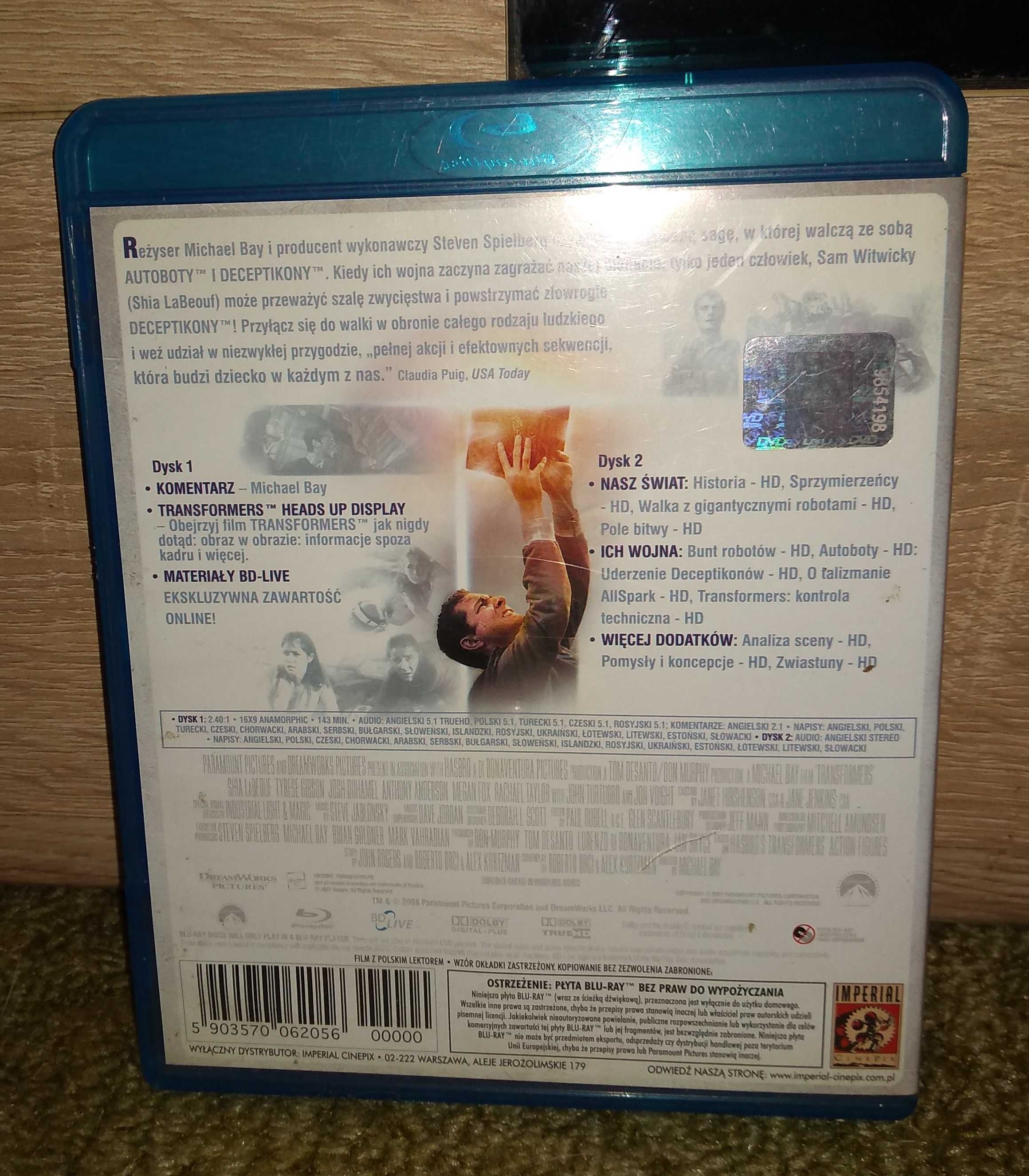 Transformers wydanie 2-dyskowe / Bdb / Blu-Ray / Lektor PL