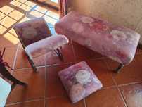 Conjunto repousa pés