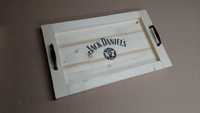 Taca drewniana Jack Daniels uchwyty metalowe 50cm