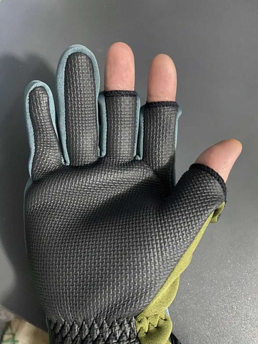 Перчатки спиннингиста неопреновые Rumpol (Польша) с откидными пальцами