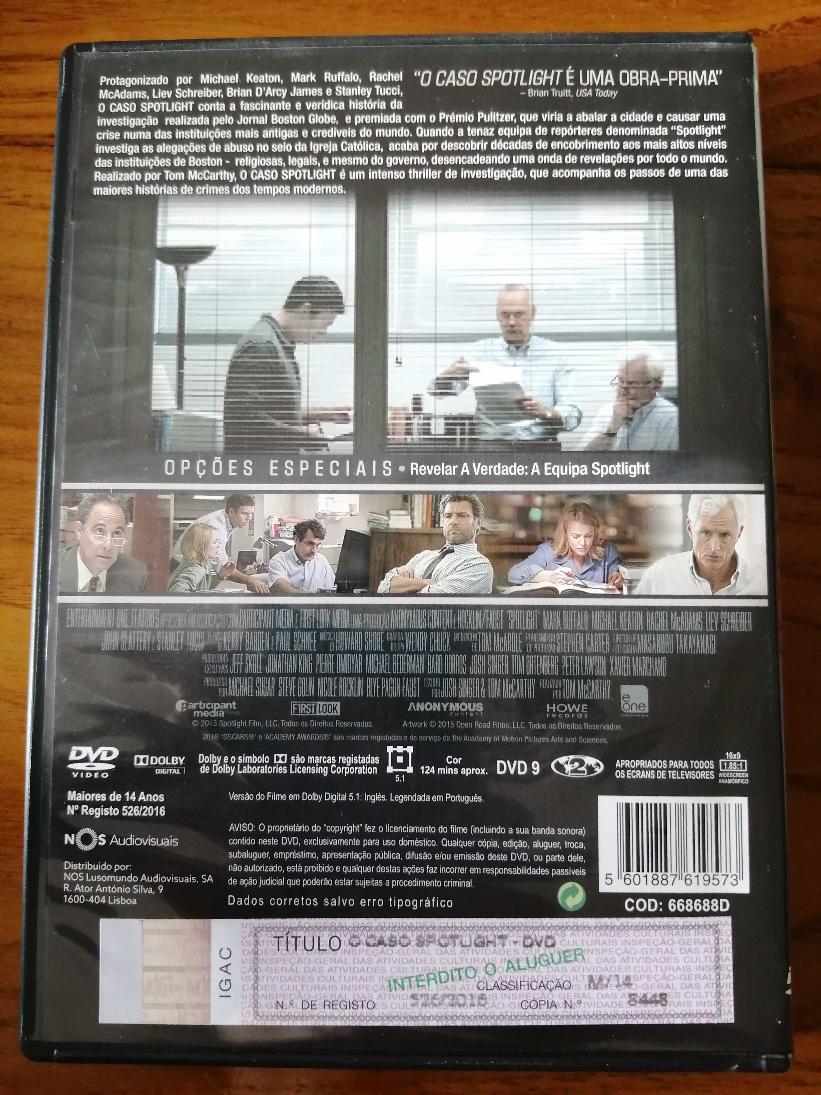 DVD do Filme, O Caso Spotlight