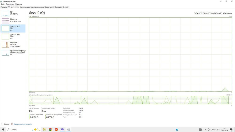 Системний блок i7-3770 / 8 ГБ ОЗУ / SSD 240 ГБ + HDD 1 ТБ / GT 440
