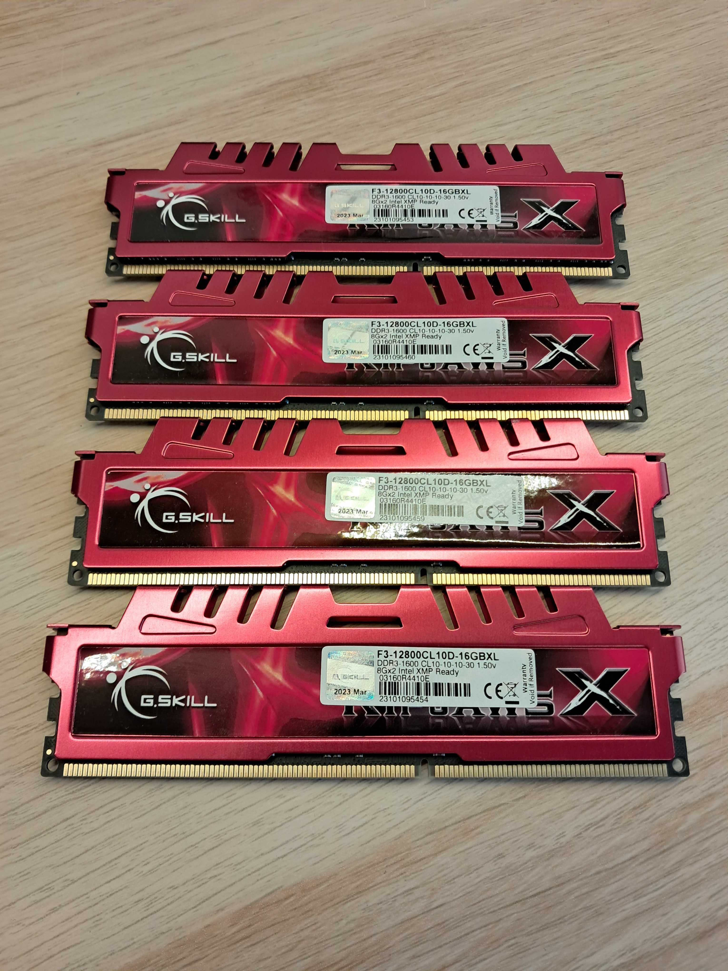 Pamięć RAM DDR3 g.skill ripjaws X 32GB 4x8GB 1600MHz