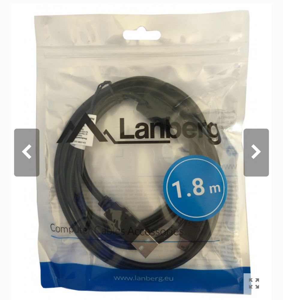 Kabel miniUsb pad PS3 1,8M LANBERG.