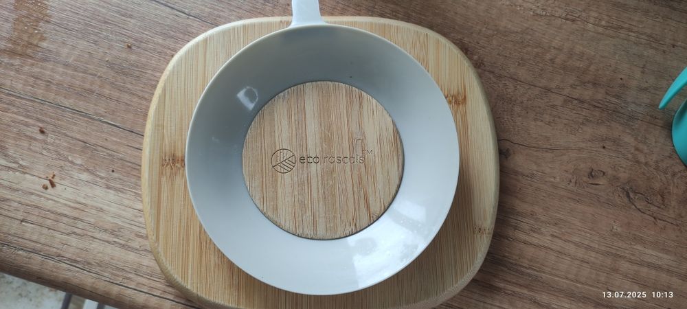 Miseczka miska ecorascals bambusowa trójdzielna z przyssawką