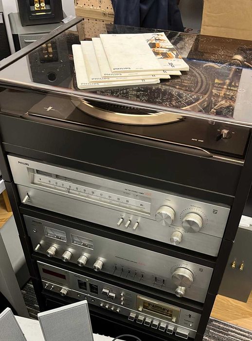 Wieża Vintage Philips 384, 186, 685, N2542 +timer +książeczki. SPRAWNA