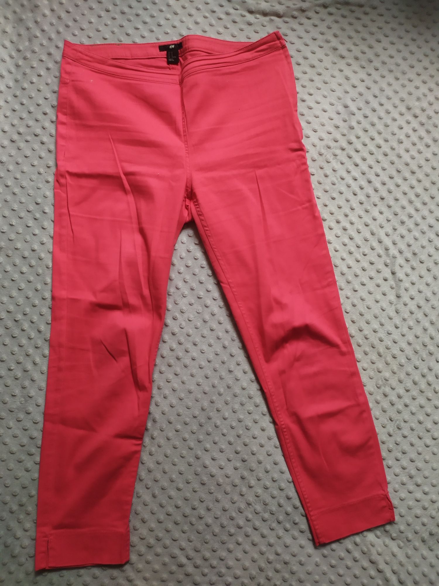Spodnie damskie malinowe rurki H&M 40 L