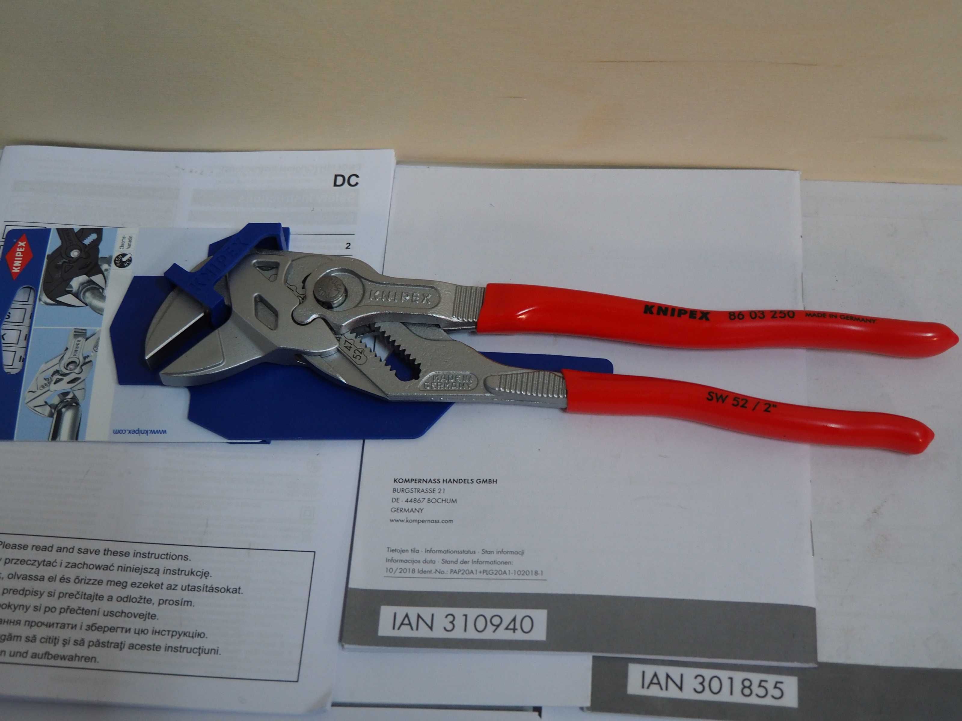 KNIPEX szczypce klucz nastawny wurth 86.03.250