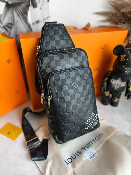 Сумка чоловіча Louis Vuitton slingbag avenue слинг чорна мужская луи