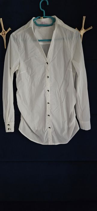 Biała elegancka koszula ciążowa 36 my tummy