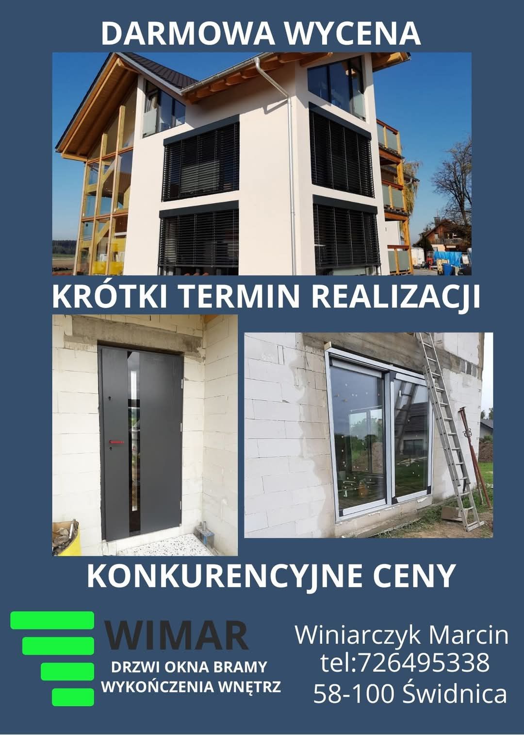 Okna Drzwi Bramy garażowe