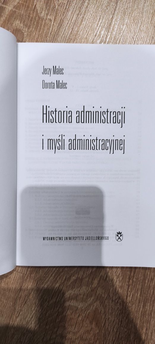 Podręcznik "Historia administracji i myśli administracyjnej"