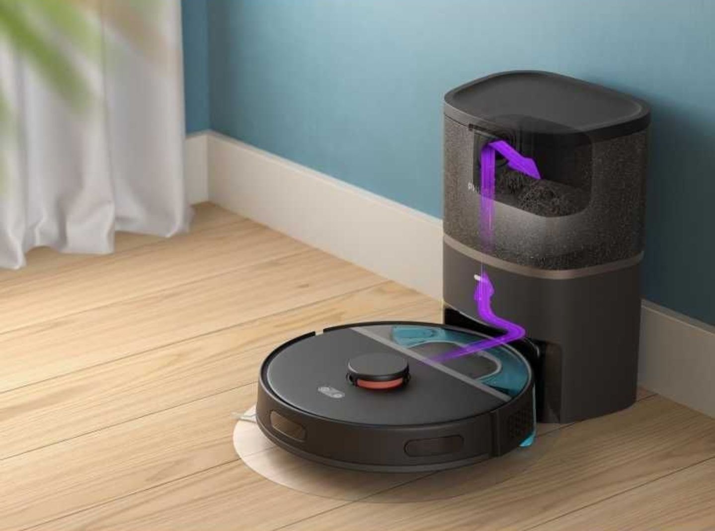 Robot odkurzający i mop Philips HomeRun serii 3000 z mapowaniem