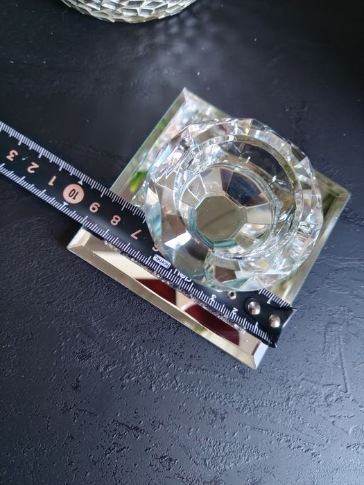 Świecznik lustrzany z brokatem na podgrzewacz Glamour