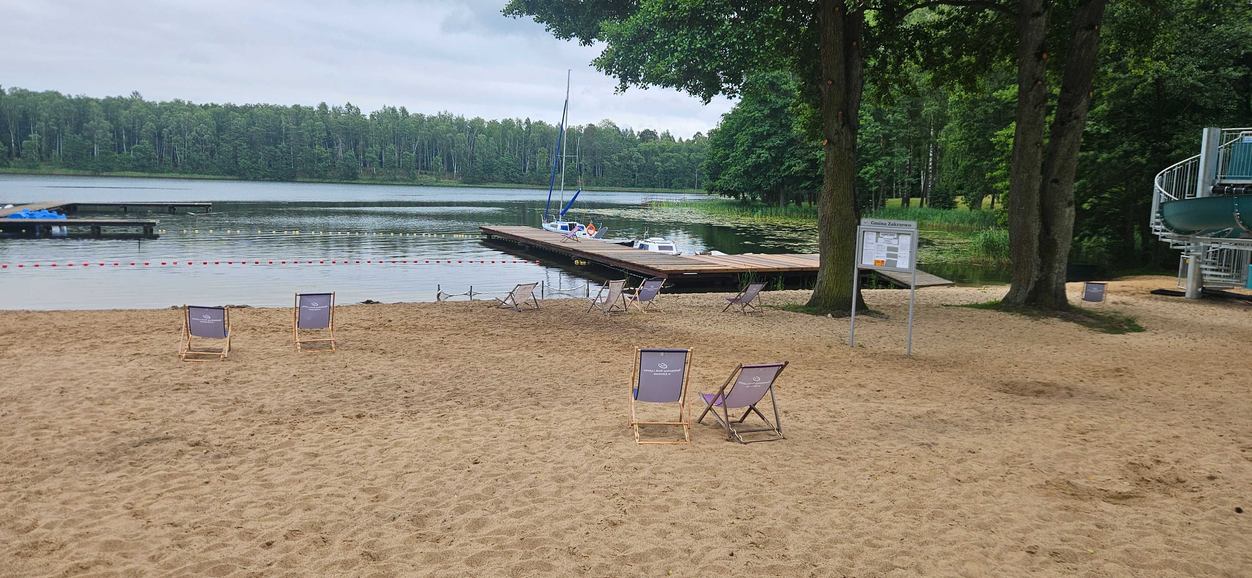 Nowy domek nad jeziorem , cisza , ryby , grzyby , las , 50 m od plazy.