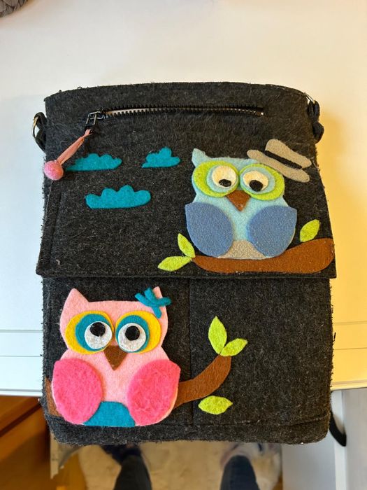listonoszka z sowami handmade