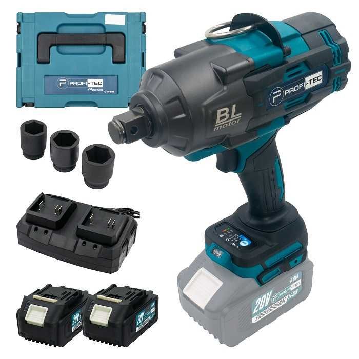Акумуляторний гайковерт PROFI-TEC PTW2100BL POWERLine (2×PT2040EP 4 Аг