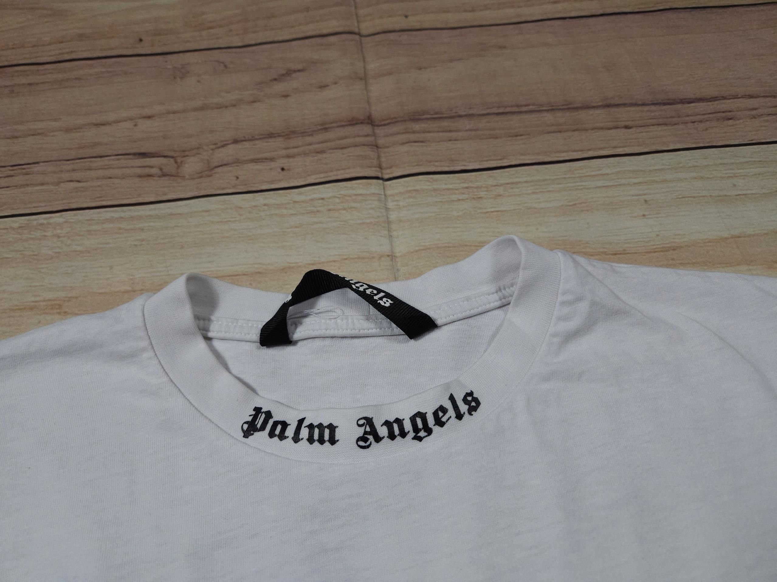 PALM ANGELS Koszulka Męska T-Shirt Biała Logowana r. S
