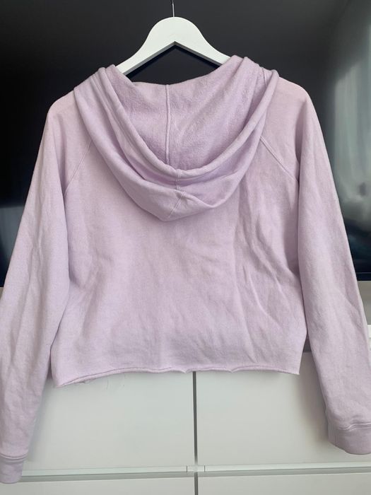 Liliowa fioletowa bluza z kapturem