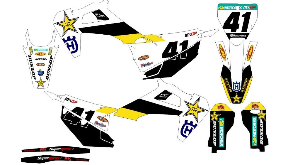 Толстые Фирменные Наклейки Кросс Єндуро KTM SXF EXC Husqvarna Yamaha y