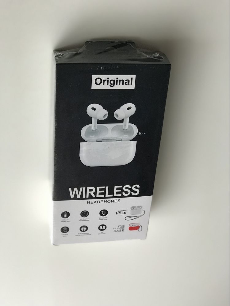 Słuchawki douszne bezprzewodowe iphone iOS bluetooth białe Android