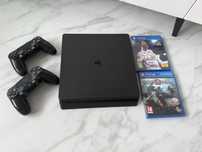 PlayStation 4 Slim 1TB 2 pady +2 gry stan idealny