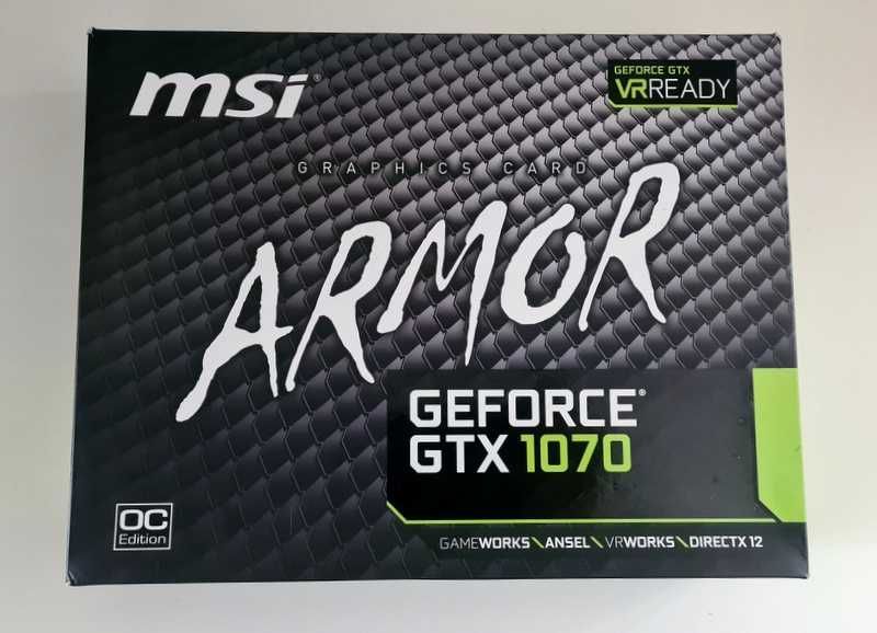 MSI GeForce GTX 1070 ARMOR 8G OC 8GB DDR5 256bit używana