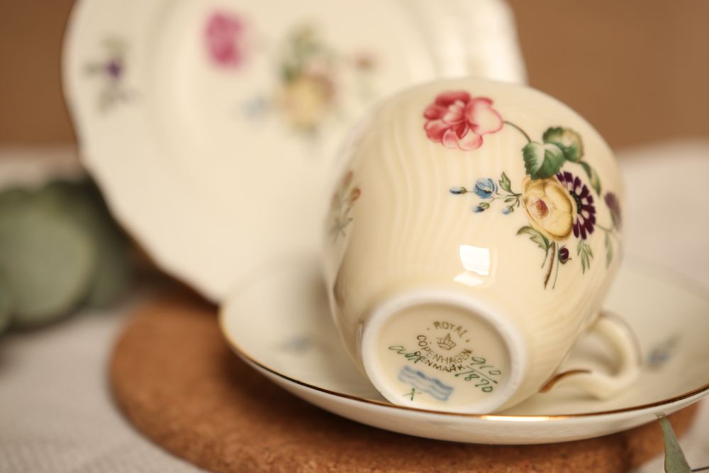 Zestaw śniadaniowy Royal Cooenhagen filiżanka porcelana