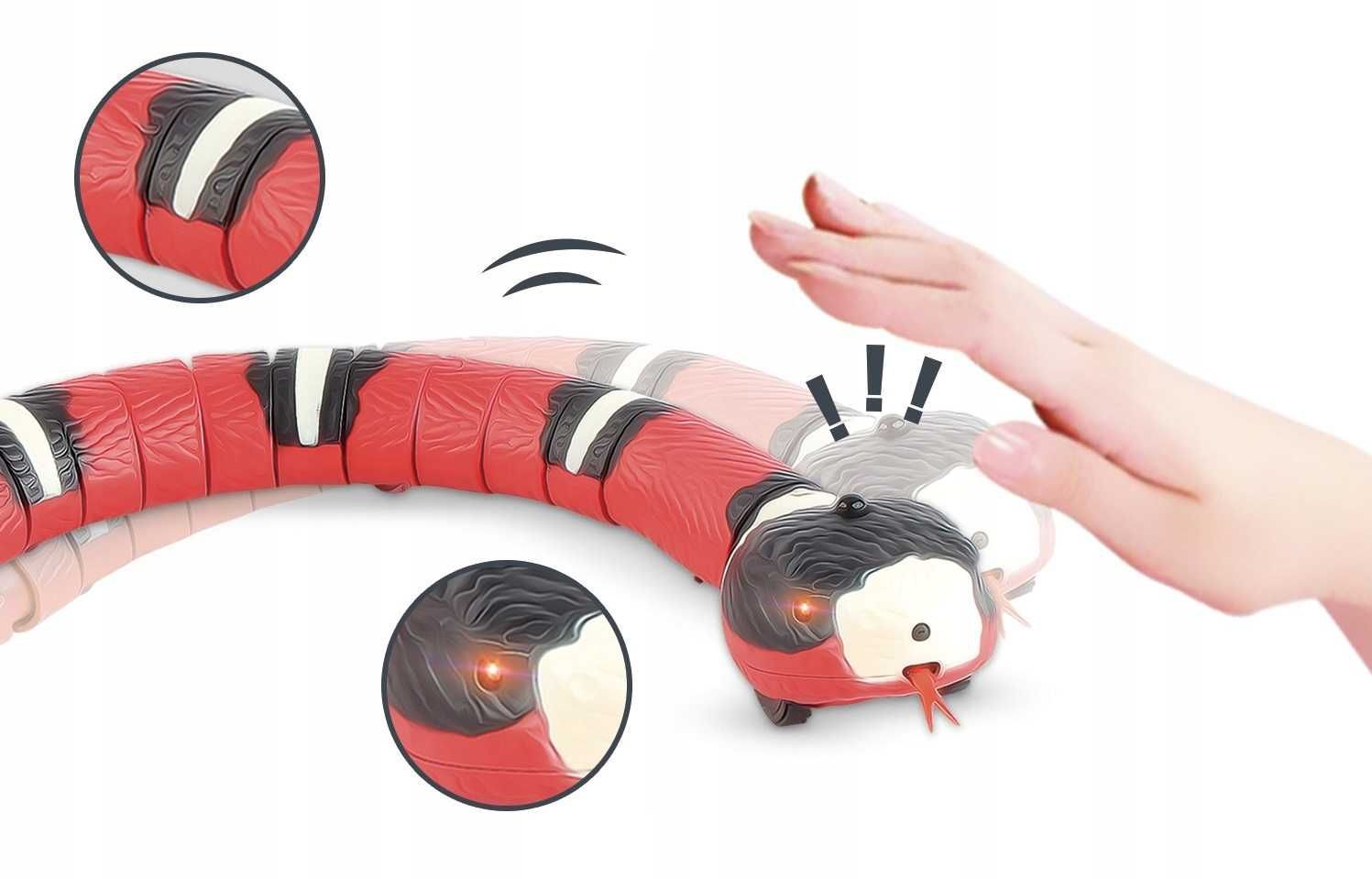 Zabawka interaktywna dla kota Elektryczny wąż 40 cm
