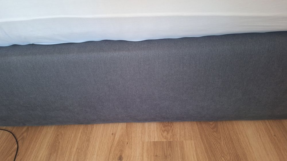 Cabeceira de cama em tecido