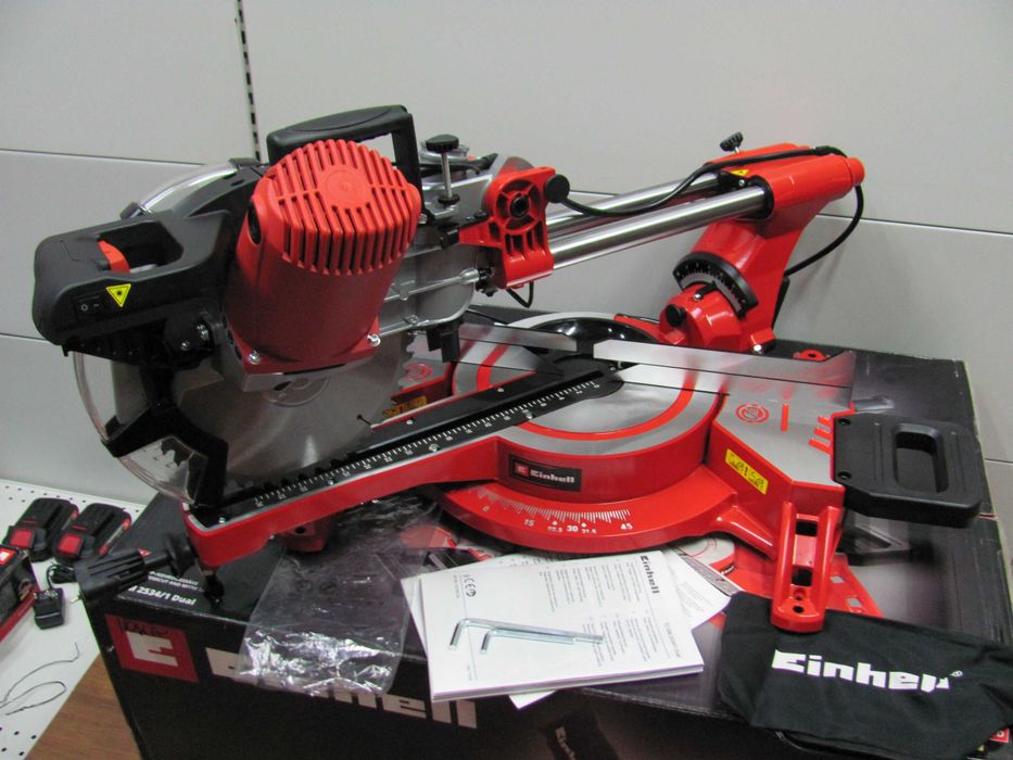 Пила торцювальна Einhell TC-SM 2534/1 Dual протяжка 340 мм з Німеччини